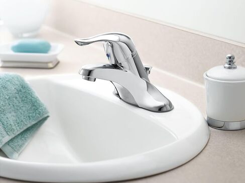 Moen Chateau Chrome Single Handle Bathroom Faucet Without Drain Assembly, L4605 in Saudi Arabia