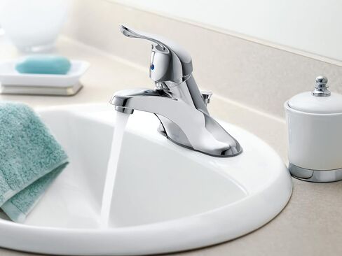 Moen Chateau Chrome Single Handle Bathroom Faucet Without Drain Assembly, L4605 in Saudi Arabia