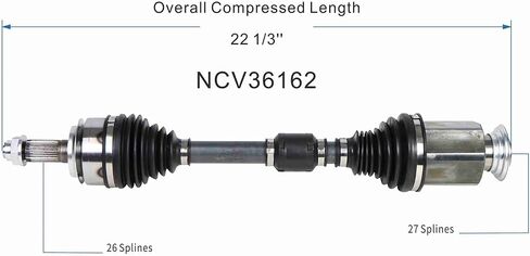 مجموعة عمود المحور CV MAXFAVOR - متوافقة مع Honda Civic (2014-2015) EX، SE، LX، HF، EX-L 1.8L - ناقل حركة أوتوماتيكي - الجانب الأيمن الأمامي in Saudi Arabia