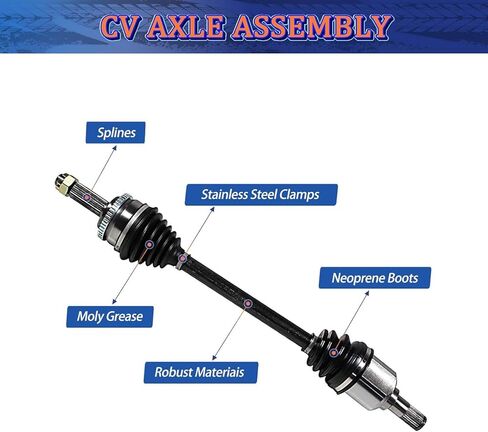 مجموعة عمود المحور CV MAXFAVOR - متوافقة مع Honda Civic (2014-2015) EX، SE، LX، HF، EX-L 1.8L - ناقل حركة أوتوماتيكي - الجانب الأيمن الأمامي in Saudi Arabia