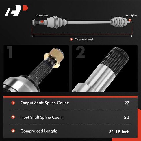 A-Premium CV Axle Shaft Assembly Compatible with Subaru Forester 2014-2018, Crosstrek 2016-2017, XV Crosstrek 2014-2015, H4 2.0L 2.5L, Rear Left or Right, Replace# 28421SC003 in Saudi Arabia