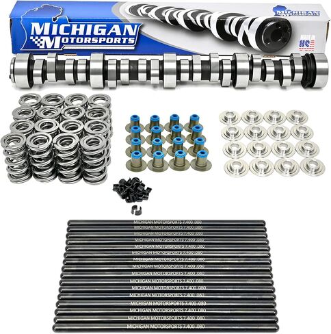 Michigan Motorsports Stage 4 LS1 Drift Cam لميناء الكاتدرائية LS 4.8 5.3 5.7 6.0 LS2 LS6 LM7 LQ4 LC9 Kit (عمود الحدبات، مجموعة الزنبرك، أذرع الدفع، مجموعة الحشيات) in Saudi Arabia