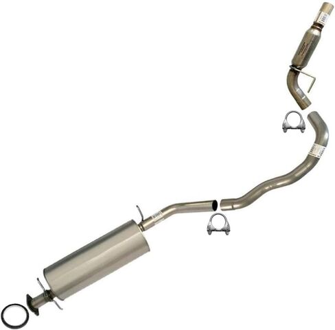Northeastern Exhaust | Stainless Steel Muffler, Extension Pipe, Resonator Exhaust System Kit Compatible for Lincoln Navigator 2003-2006 5.4L | Free Clamps and Gasket | Automotive Replacement Part in Saudi Arabia