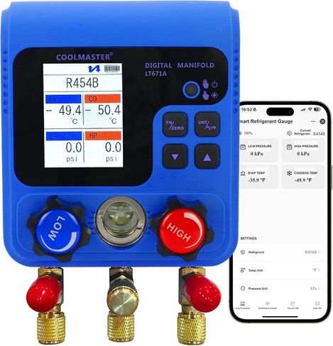 Z 110V 1/4HP 2 CFM AC Vacuum Pump Kit and AC Gauge Set, Single Stage Rotary Vane Air Vacuum Pump HVAC Gauges, with Three-Color Hose Carry Bag, Applicable to R134a R1234yf R12 R22 R410a in Saudi Arabia