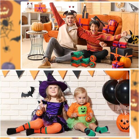 Liitrsh 8 Pairs Halloween Fuzzy Sock for Women Cozy Funny Unisex Halloween Socks Gifts Boo Spooky Basket Stuffers for Winter Sports Outdoor Gifts in Saudi Arabia