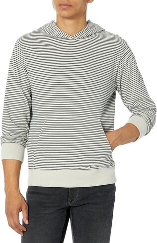 Vince Men's Sueded Jersey Stripe P/O Hoodie in Saudi Arabia