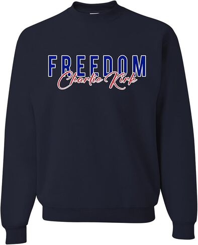 wild custom apparel Charlie Kirk Freedom Signature Merchandise Sweater Crewneck Sweatshirt in Kuwait