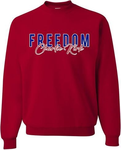 wild custom apparel Charlie Kirk Freedom Signature Merchandise Sweater Crewneck Sweatshirt in Kuwait