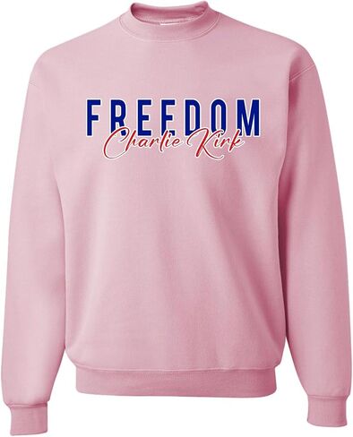 wild custom apparel Charlie Kirk Freedom Signature Merchandise Sweater Crewneck Sweatshirt in Kuwait