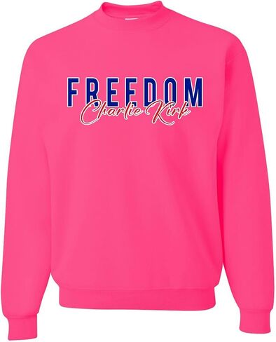 wild custom apparel Charlie Kirk Freedom Signature Merchandise Sweater Crewneck Sweatshirt in Kuwait