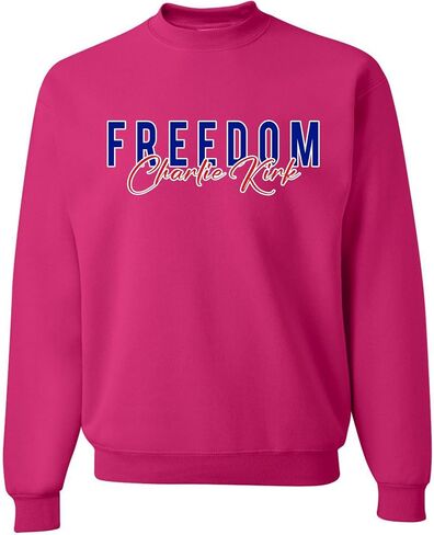 wild custom apparel Charlie Kirk Freedom Signature Merchandise Sweater Crewneck Sweatshirt in Kuwait