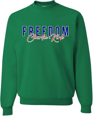 wild custom apparel Charlie Kirk Freedom Signature Merchandise Sweater Crewneck Sweatshirt in Kuwait