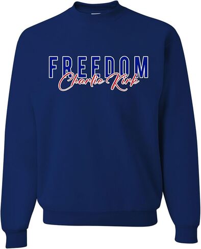 wild custom apparel Charlie Kirk Freedom Signature Merchandise Sweater Crewneck Sweatshirt in Kuwait