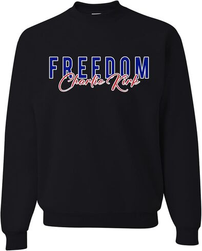 wild custom apparel Charlie Kirk Freedom Signature Merchandise Sweater Crewneck Sweatshirt in Saudi Arabia
