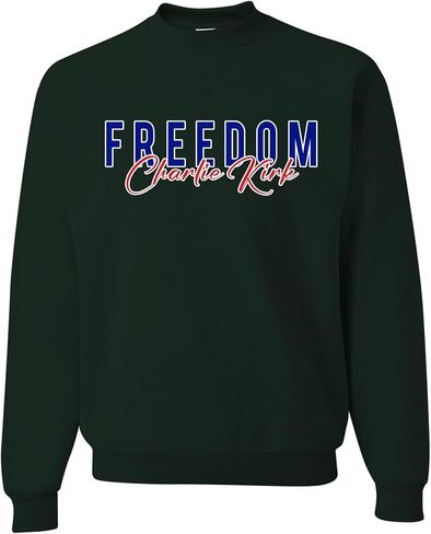 wild custom apparel Charlie Kirk Freedom Signature Merchandise Sweater Crewneck Sweatshirt in Kuwait