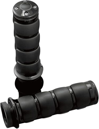 Kuryakyn 6344 Premium ISO Handlebar Grips for Throttle and Clutch: Universal Fit for Sport Bike Motorcycles with 7/8" Diameter Bars, Gloss Black, 1 Pair in Saudi Arabia