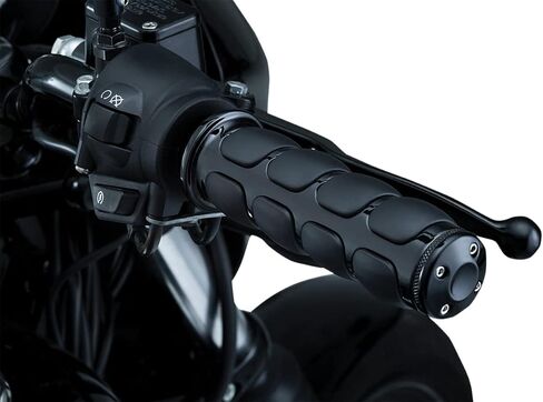 Kuryakyn 6344 Premium ISO Handlebar Grips for Throttle and Clutch: Universal Fit for Sport Bike Motorcycles with 7/8" Diameter Bars, Gloss Black, 1 Pair in Saudi Arabia