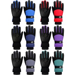 Bencailor 6 Pairs Mens Winter Snow Gloves Women Warm Waterproof Ski Mittens Adjustable for Adult Cold Weather in Saudi Arabia