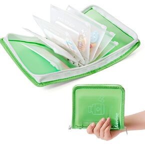 Lerine 7 Reusable Pill Pouch Bags, Zippered Pill Pouch Set, Travel Medicine Organizer with Write on Label, BPA Free Self Sealing Bags with Slide Lock, Ring Binder for Daily Vitamin, Supplement Storage in Saudi Arabia