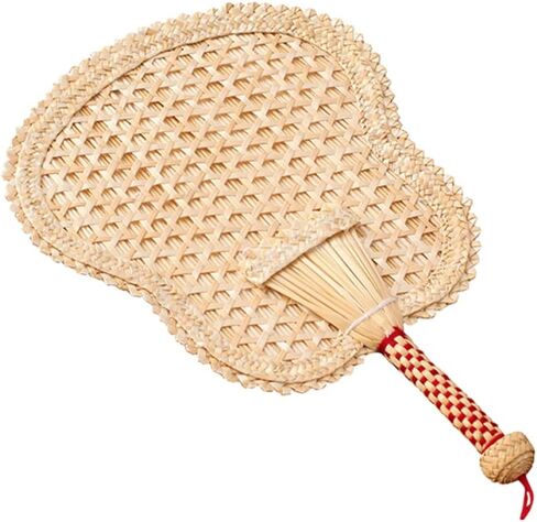 Cabilock Elegant Handmade Cattail Leaf Fan Portable Hand Fans for Cooling for Parties Beaches in Saudi Arabia