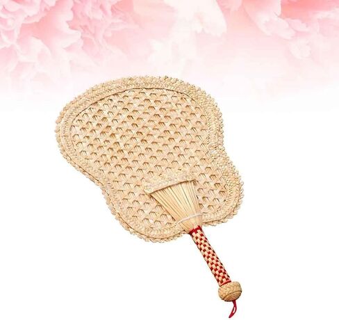 Cabilock Elegant Handmade Cattail Leaf Fan Portable Hand Fans for Cooling for Parties Beaches in Saudi Arabia