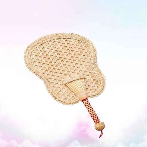 Cabilock Elegant Handmade Cattail Leaf Fan Portable Hand Fans for Cooling for Parties Beaches in Saudi Arabia