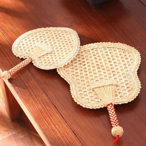 Cabilock Elegant Handmade Cattail Leaf Fan Portable Hand Fans for Cooling for Parties Beaches in Saudi Arabia