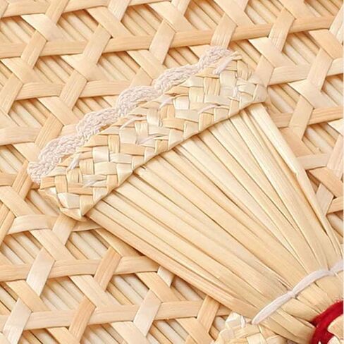 Cabilock Elegant Handmade Cattail Leaf Fan Portable Hand Fans for Cooling for Parties Beaches in Saudi Arabia
