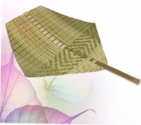 Cabilock 1pc Handmade Bamboo Weaving Fan Portable Cooling Fan for Summer Outings Elegant Handheld Design for Adults and Elders for Parties and Beach Use in Kuwait