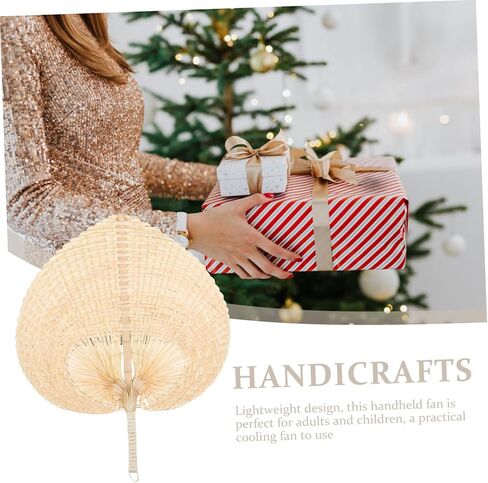 Cabilock Vintage Woven Hand Fan Portable Natural Handheld Fan for Cooling Lightweight Decorative Accessory for Outdoor Activities Gifting in Saudi Arabia