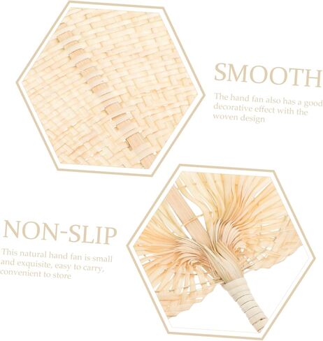 Cabilock Vintage Woven Hand Fan Portable Natural Handheld Fan for Cooling Lightweight Decorative Accessory for Outdoor Activities Gifting in Saudi Arabia