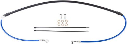 Tusk Front Motorcycle Steel Braided Brake Line Standard Length Blue Compatible with Yamaha WR250R 2008-2020/WR250F 2005-2013 in Saudi Arabia