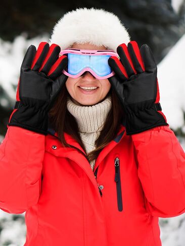 Bencailor 6 Pairs Mens Winter Snow Gloves Women Warm Waterproof Ski Mittens Adjustable for Adult Cold Weather in Saudi Arabia