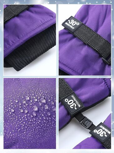 Bencailor 6 Pairs Mens Winter Snow Gloves Women Warm Waterproof Ski Mittens Adjustable for Adult Cold Weather in Saudi Arabia