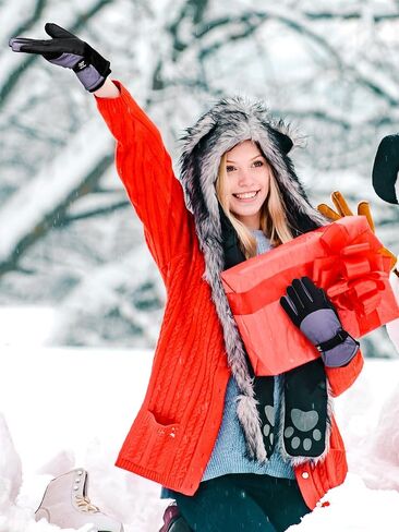 Bencailor 6 Pairs Mens Winter Snow Gloves Women Warm Waterproof Ski Mittens Adjustable for Adult Cold Weather in Saudi Arabia