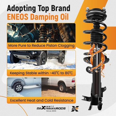 maXpeedingrods Front Struts for Honda Civic 2012 L4 1.8L/1.5L L4, 172926 172925 Shock Absorbers Complete Struts with Coil Spring Assembly 2Pcs in Saudi Arabia