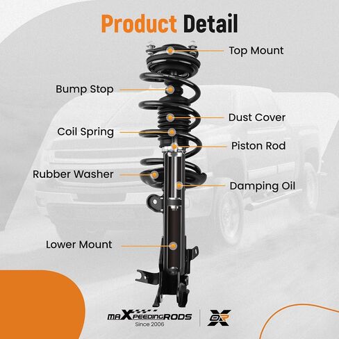 maXpeedingrods Front Struts for Honda Civic 2012 L4 1.8L/1.5L L4, 172926 172925 Shock Absorbers Complete Struts with Coil Spring Assembly 2Pcs in Saudi Arabia