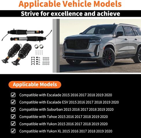 84977478 4PCS Front & Rear Shock Absorbe Strut Assembly with Magnetic Compatible with Escalade Suburban Tahoe Yukon XL 2015-2020 84176631 84176675 Suspension Kit in Saudi Arabia