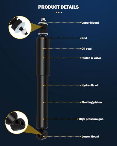 Front and Rear Shock Absorber Fits for 1993-1996 for Ford for F-150 XLT Extended Cab Pickup 2-Door, 1990-1996 for Ford for F-150 XL Extended Cab Pickup 2-Door, 344049 37095 Auto Shocks Set in Saudi Arabia