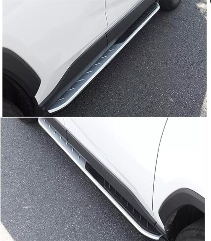 لوحات تشغيل بخطوات جانبية تناسب Toyota RAV4 2019 قضبان Nerf من الألومنيوم قطعتين مع واقي للأقواس in Saudi Arabia
