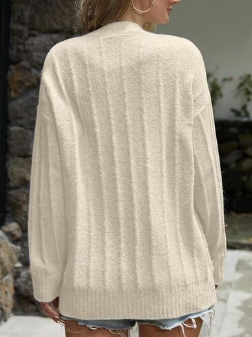 Womens Button Down Cardigan Sweaters 2025 Fall Open Front V Neck Long Sleeve Knit Oversized Sweater Winter Outerwear in Kuwait