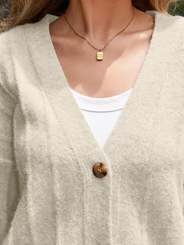 Womens Button Down Cardigan Sweaters 2025 Fall Open Front V Neck Long Sleeve Knit Oversized Sweater Winter Outerwear in Kuwait