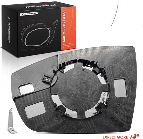 A-Premium Right Passenger Side Non-Heated Mirror Glass with Backing Plate - Compatible with Ford Escape 2013-2016, C-Max 2013-2018 - Exterior Side View Convex Mirror with Spotter Glass in Saudi Arabia