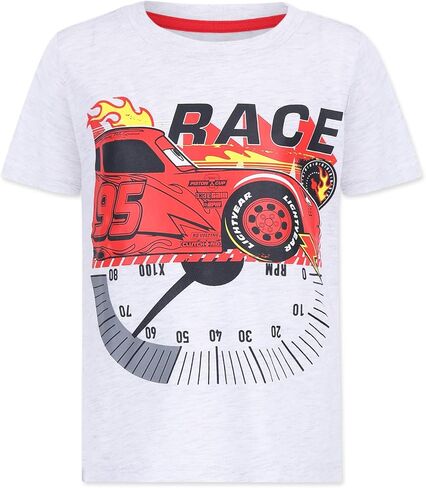 Disney Pixar Cars Lightning McQueen Boys 4 Pack T-Shirt for Toddler and Big Kids in Saudi Arabia