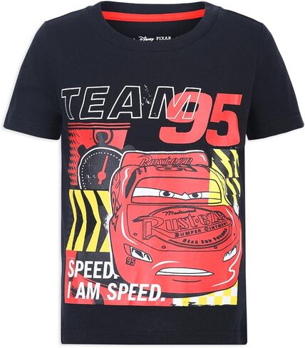 Disney Pixar Cars Lightning McQueen Boys 4 Pack T-Shirt for Toddler and Big Kids in Saudi Arabia