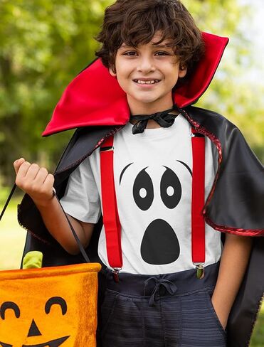 قميص Frankenstein Halloween للأطفال - تي شيرت لطيف مع تعبير مخيف، هدية ممتعة للأولاد والبنات خدعة أو حلوى in Saudi Arabia