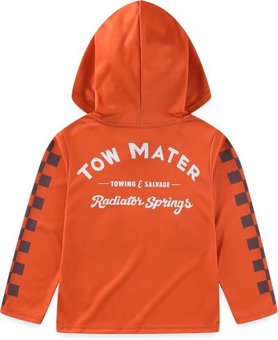 Disney Cars Lightning McQueen Tow Mater Boys Long Sleeve Hooded Shirt for Toddler and Big Kids in Saudi Arabia