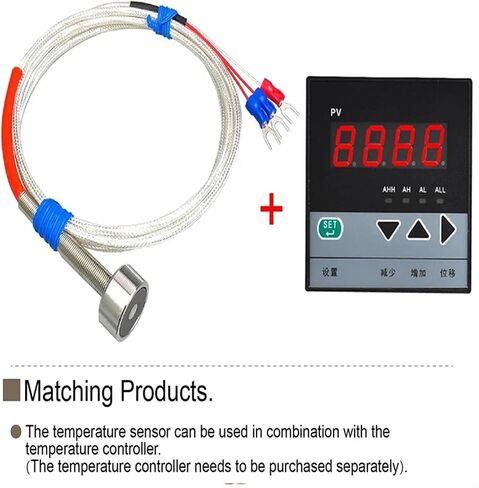 1Pcs Magnetic PT100 Sensor Magnetic Temperature Sensor Magnetic-Mount，High Temperature and Oil Resistance, Corrosion Resistance(2m) in Saudi Arabia