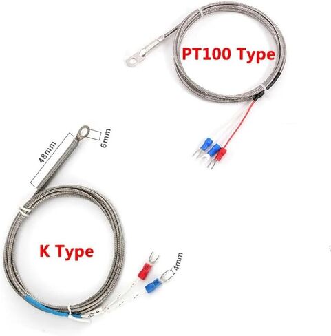 6mm Hole Washer K/PT100 Type Thermocouple Temperature Sensor Probe 1-10M Cable for Industrial Temperature Sensor 0~600°C(PT100 Type 2M) in Saudi Arabia