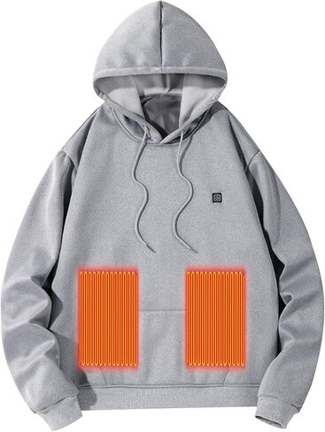 Aniywn Heated Hoodie for Men Women Heated Hoodies Unisex USB Electric Heated Jacket Heated Winter Clothes Without Battery in Saudi Arabia